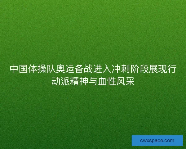 中国体操队奥运备战进入冲刺阶段展现行动派精神与血性风采 中国体操队奥运备战进入冲刺阶段展现行动派精神与血性风采